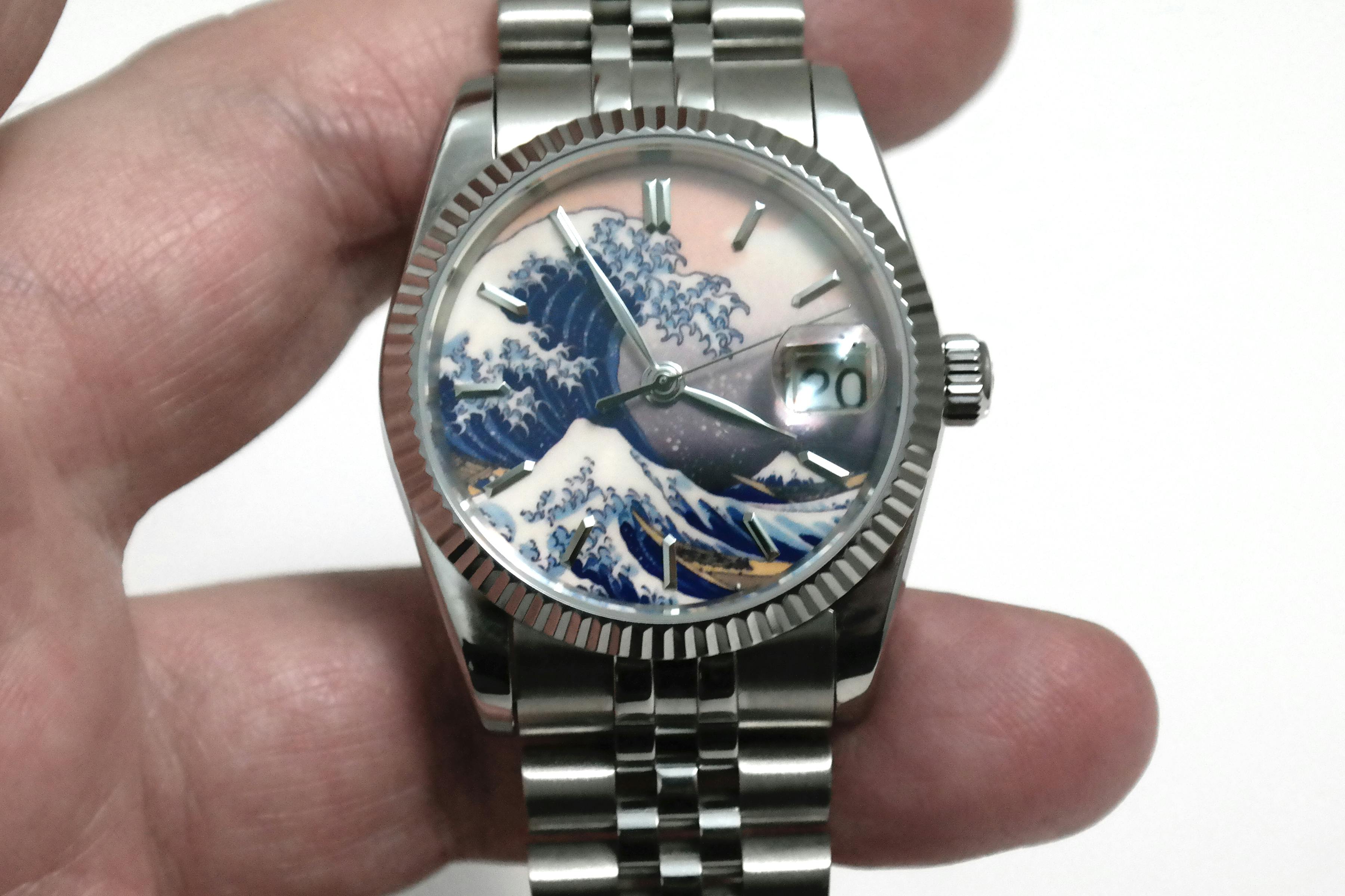 The Great Wave off Kanagawa Dial (Date) - SEIKO Mod Part - Lucius 